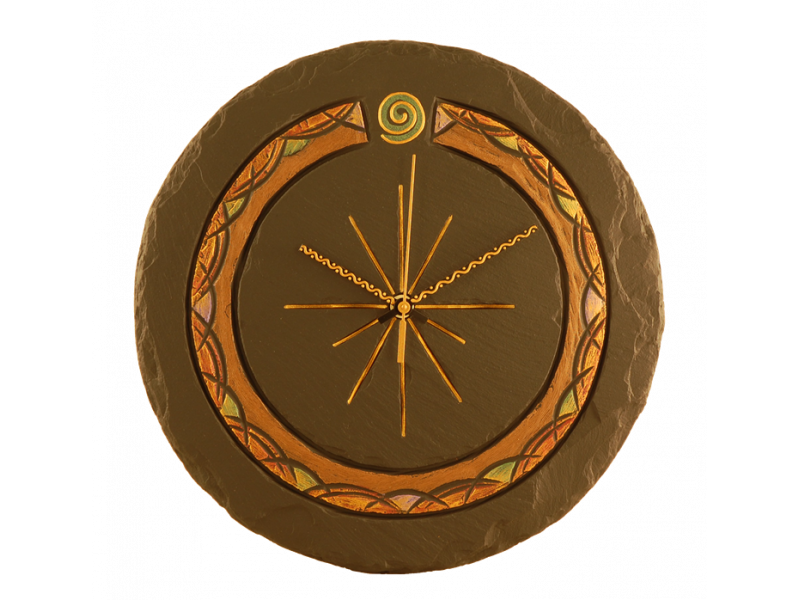 Celtic Slate Round Clock