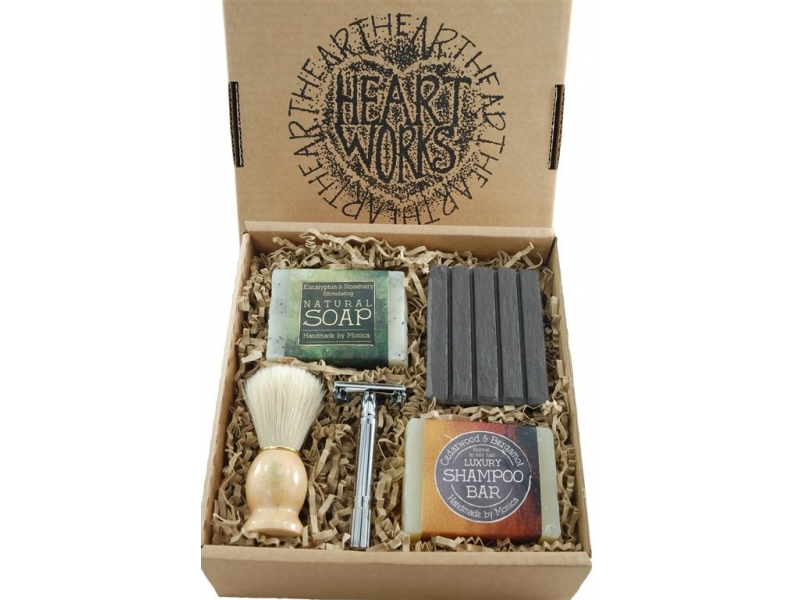 natural soap shaving gift set