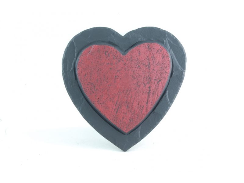Heart shaped slate decoration