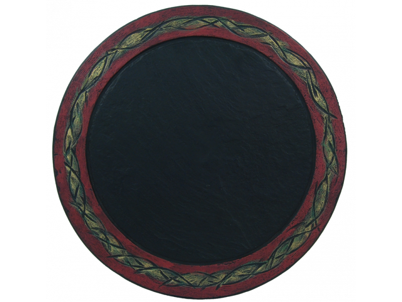 ornate-plate-red-rim-with-green-medium-1