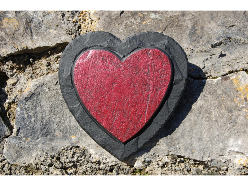 Valentine's heart in slate