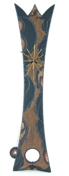 gold edge queen pendulum clock bronze