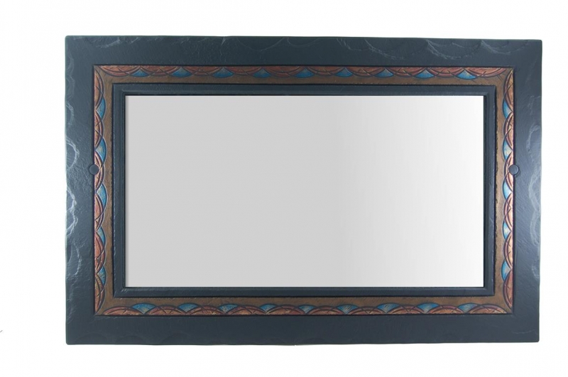 ornate overmantel mirror.