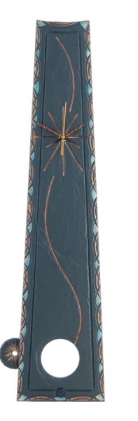 pendulum king clock with celtic border blue