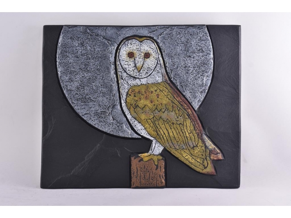 barn-owl-and-moon-on-slate