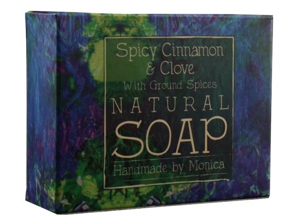Palm Free Natural Handmade Soap 'Spicy Cinnamon & Clove with Ground Spices'