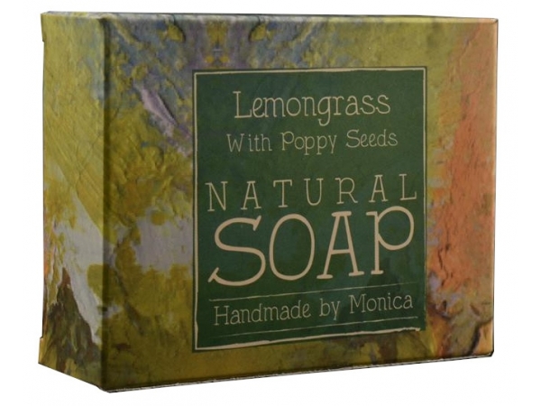 Palm Free Natural Handmade Soap 'Lemongrass with Poppy Seeds'